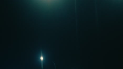 night streetlight with lens flare