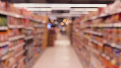 blurred supermarket interior