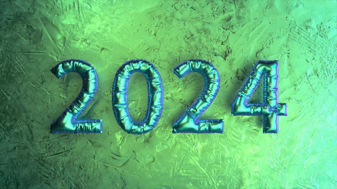 números de globos 2024 en un fondo texturizado