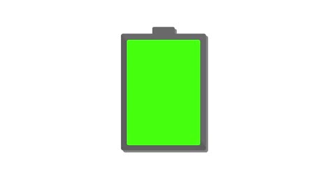 battery charging up to full, motion graphic animation white background keyable