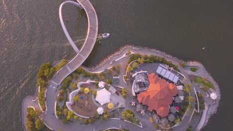 slow drone shot perth cbd elizabeth quay