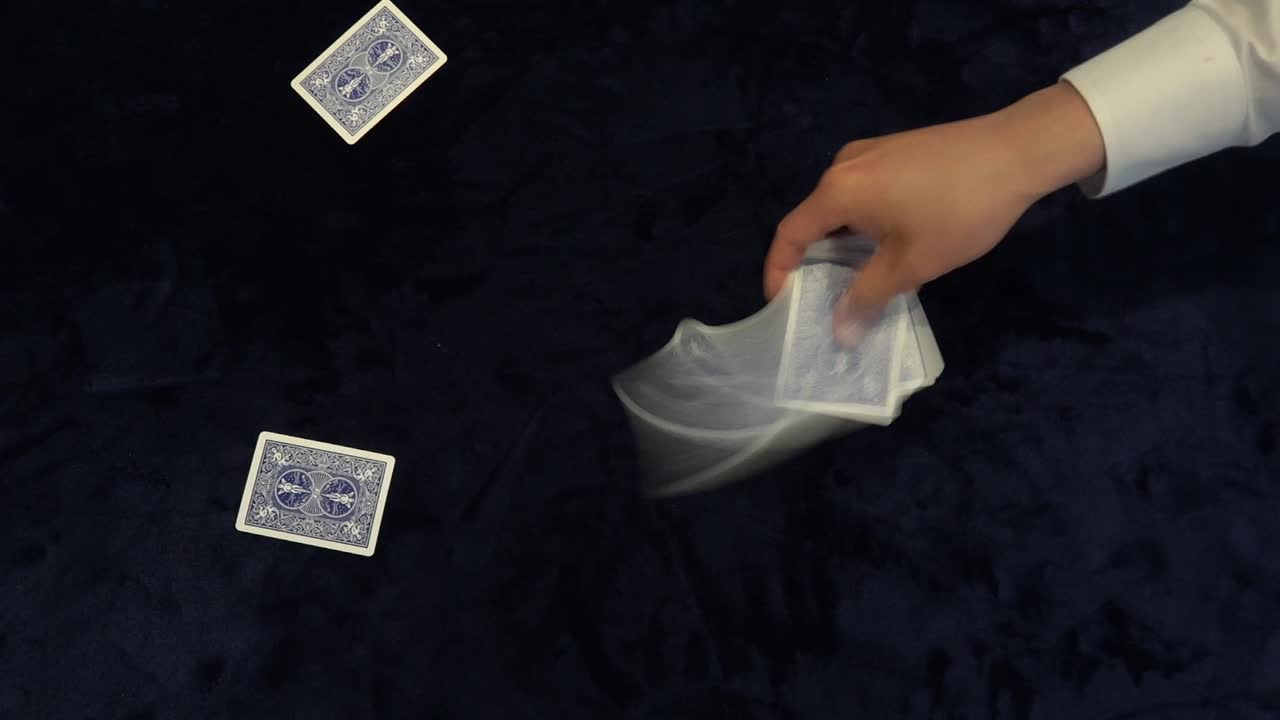 Dealing playing cards right handed