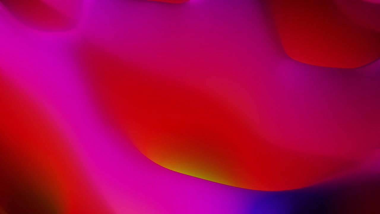 4k bucle sin costuras con fluido abstracto gradientes rojos azules amarillos, superficie ondulada de brillo interior. hermosos gradientes de color como fondo líquido abstracto, animación suave. 3d en estilo moderno plano agradable 2