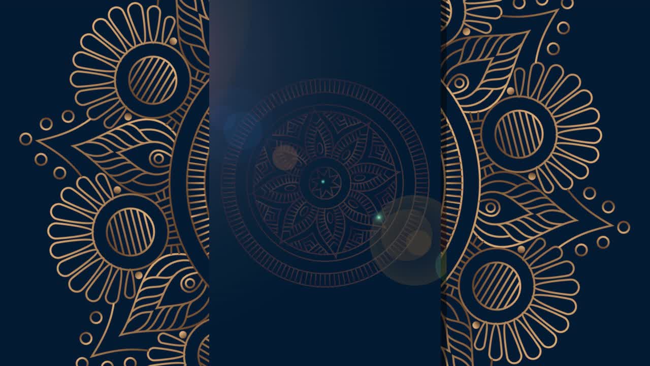 Digital luxury abstract ornamental mandala with gold arabesque pattern