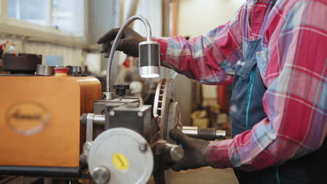 mechanic repairing car brake rotors