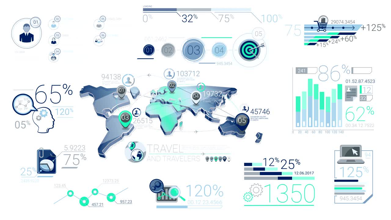 Blue Corporate Infographic Elements