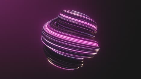 abstract 3d rendered spiral shape with neon light