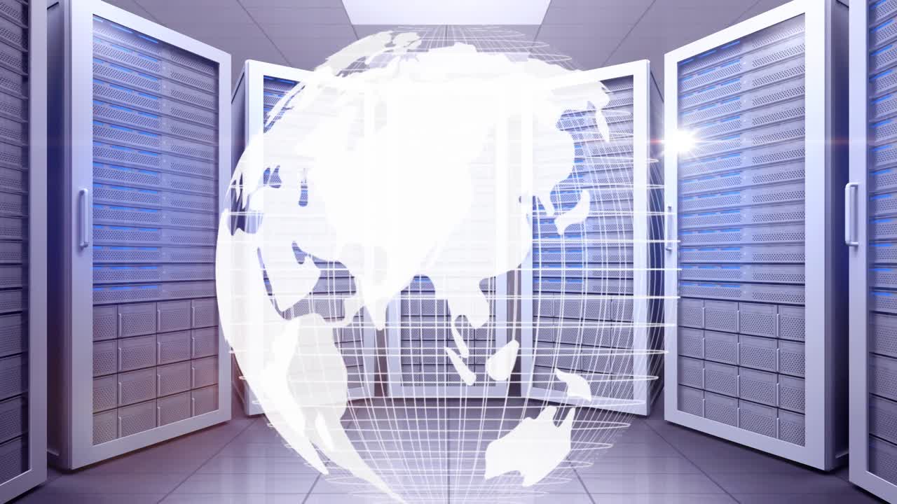 전 세계가 배경 4k에 컴퓨터 콘솔과 함께 자신을 돌리고 있습니다.