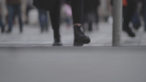 pedestrians on a city street