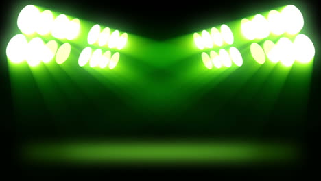 stripes of moving green light
