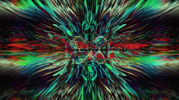 Ornamental Psychedelic Pattern Abstract Background