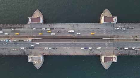 galata bridge aerial video istanbul turkey