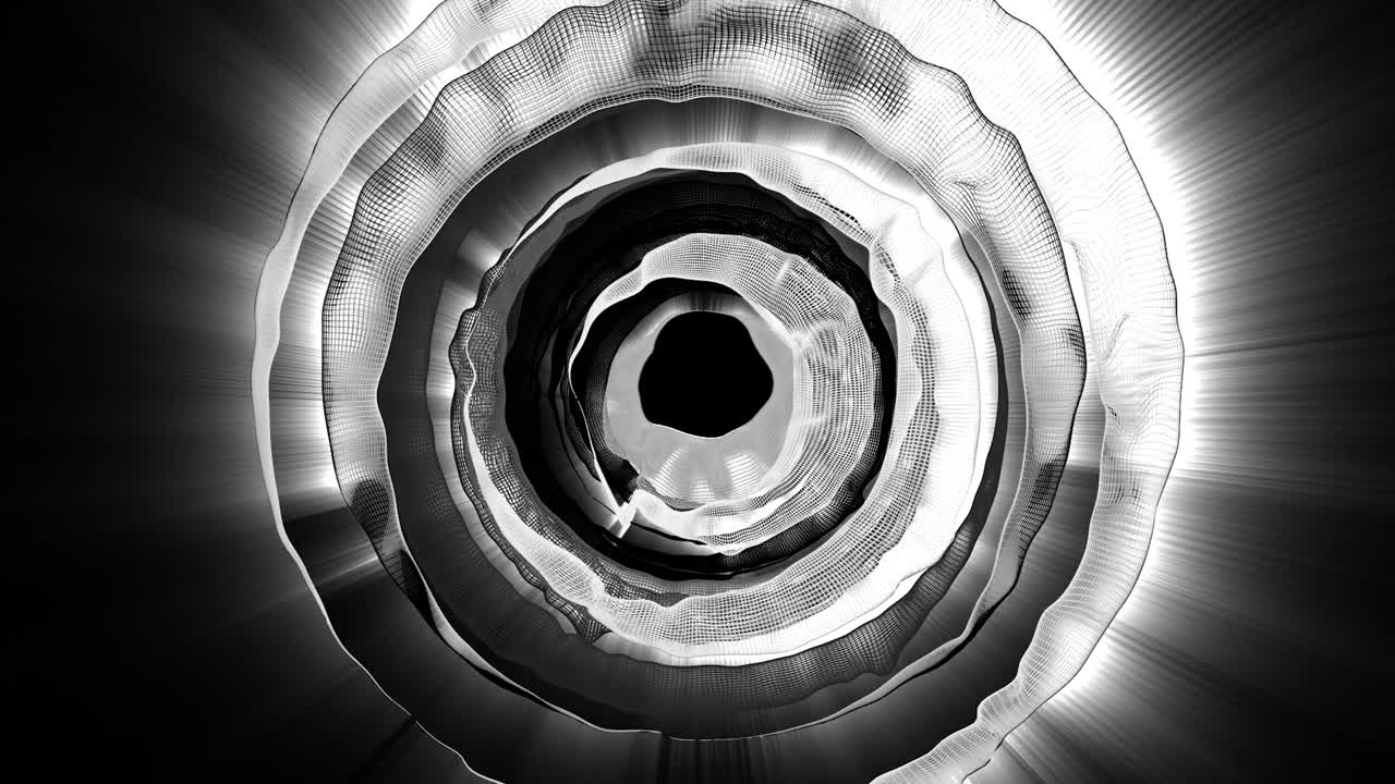 patrón circular abstracto en blanco y negro