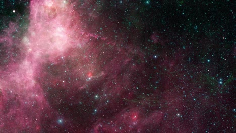 Seamless looping Space flight into a star field in the birth and death star zone. 4K 3D Fly through space galaxy in universe. Abstract Sci-fi Video with Space, Galaxies, Nebulae and Star endless loop.