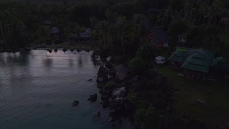 lagoon in the early morning before sunrise