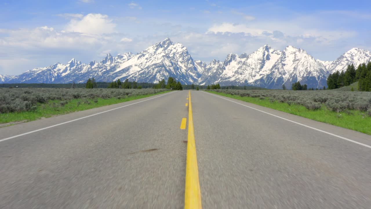 그랜드 티턴 국립공원의 공중 4k 영상