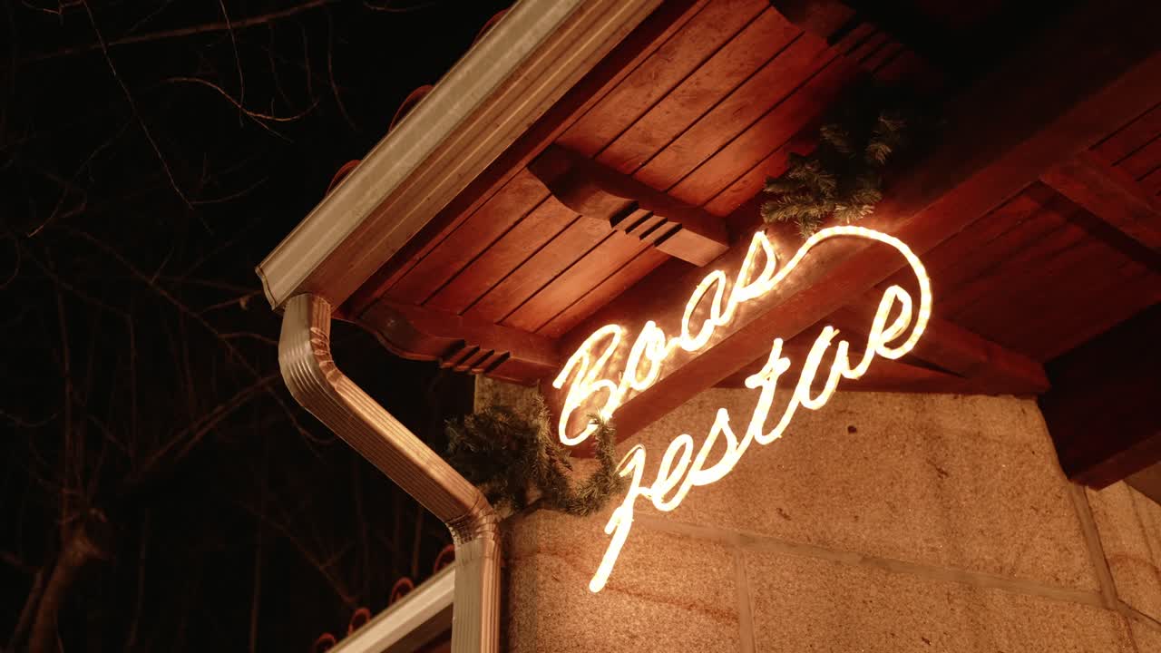 Insegna al neon Boas Festas
