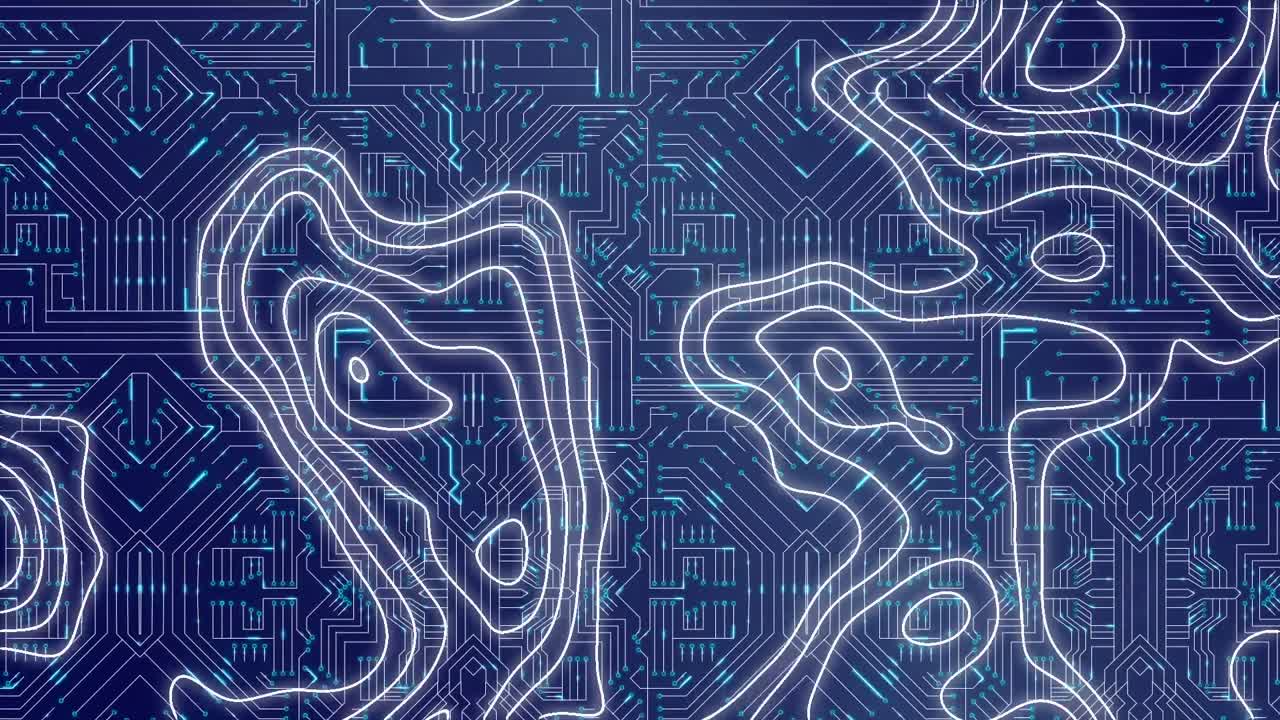 Animation of isohypses over integrated circuit