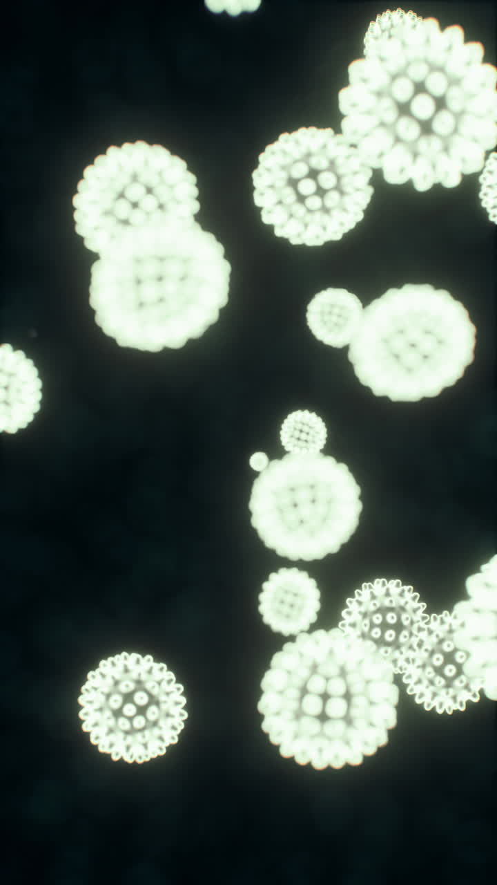 virus bajo la vista microscópica para la educación