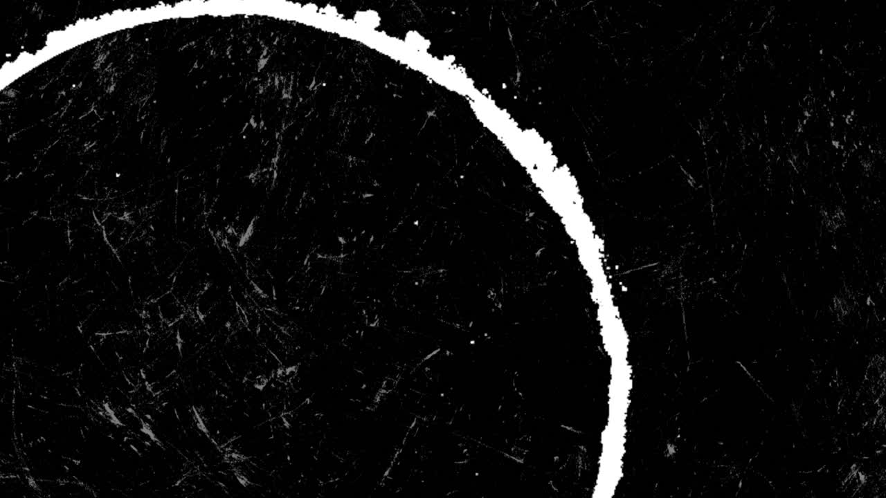 Animated Grunge Circle Moving on Black Background