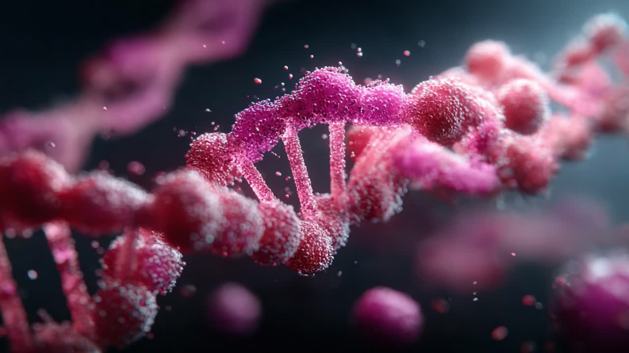 A Stunning Visualization of DNA Structure: Exploring the Complexities of Genetic Material at the Molecular Level with Vibrant Colors and Intricate Design