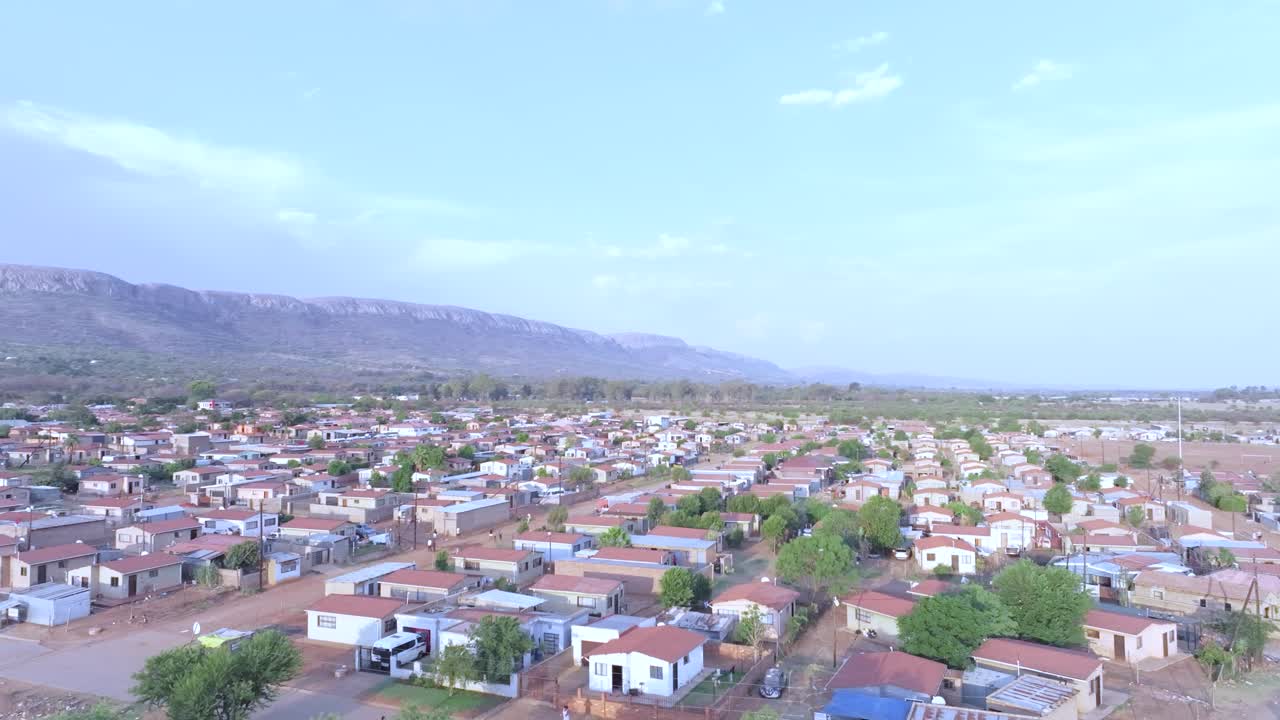 Residential houses in mall of africa township, midrand, south africa, aerial view
