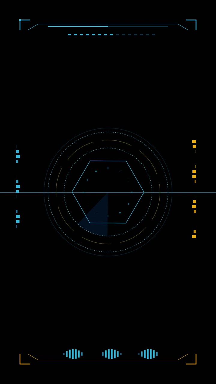 Interfaccia radar digitale futuristica con raggio di scansione rotante