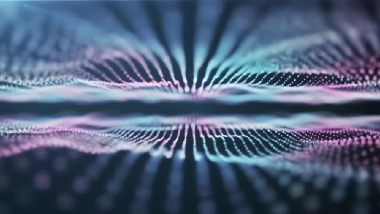 Mesmerizing Waves of Light: A Stunning Visual Representation of Ethereal Patterns and Vibrant Colors Created Through Abstract Digital Animation