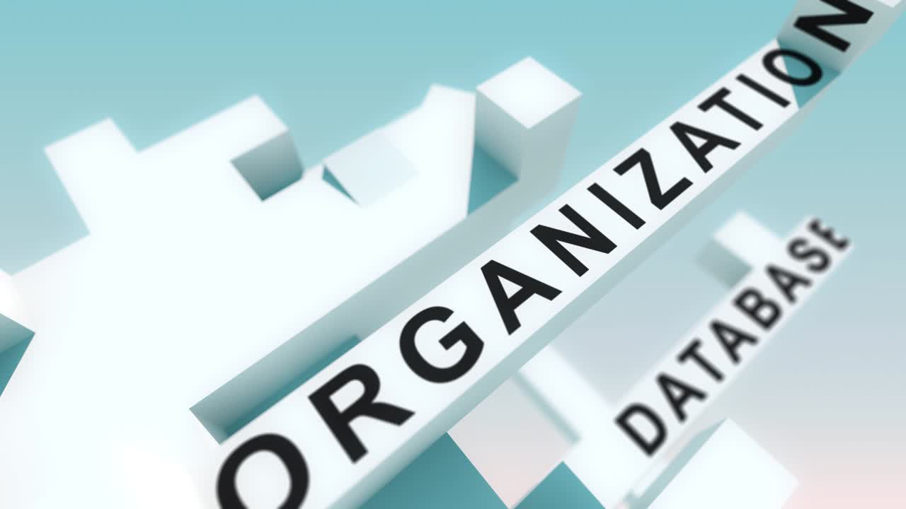 큐브로 애니메이션 된 efm 단어