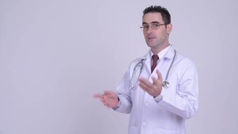 happy handsome man doctor