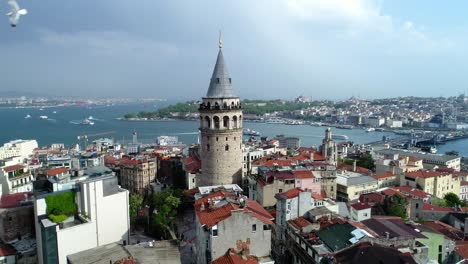 galata tower aerial drone roman history istanbul turkey travel tourism politics us trump ban middle east