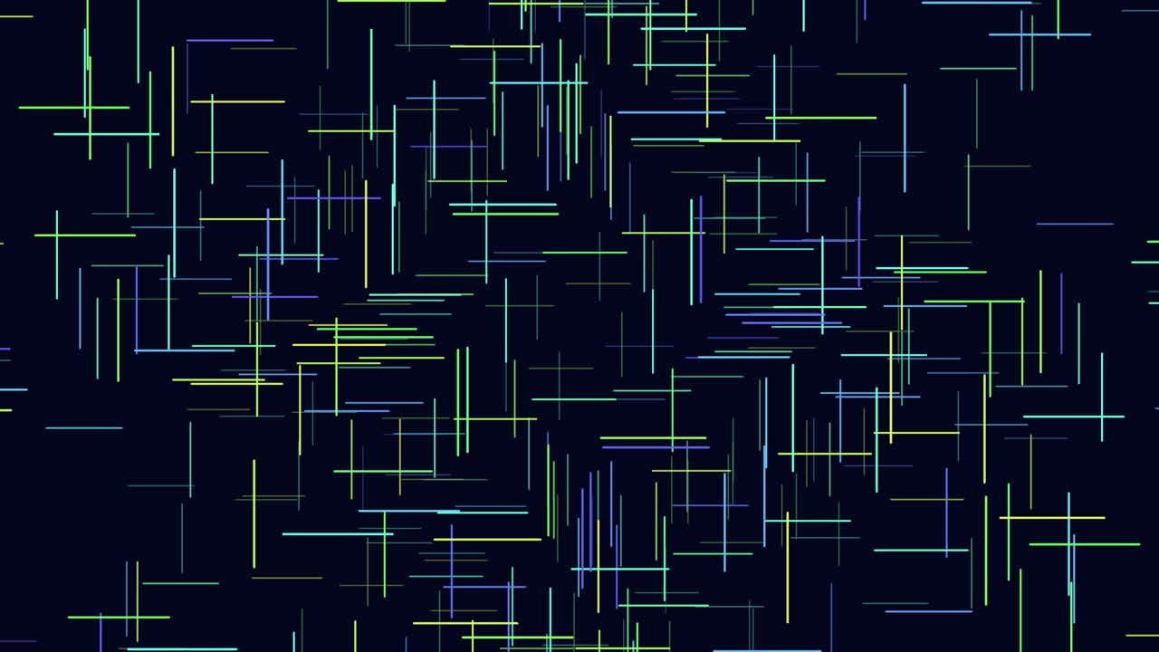 Motivo a linee multicolore vivace su sfondo scuro, ideale per progetti di web design o grafica.