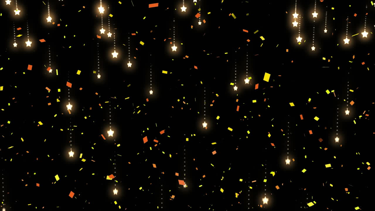 콘페티와 떨어지는 별