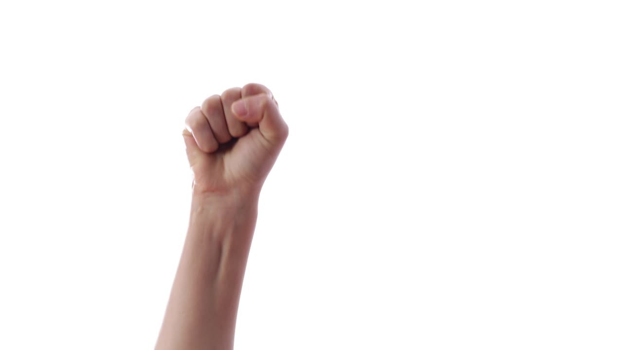 손 으로 어떤 표시 를 하는 여자