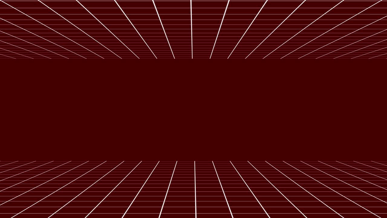 4k 해상도 관점 그리드 기술 배경, 와이어 프레임 바닥과 천장, 디지털 기술 배경 - 동적 레트로 배경 - 루프 가능 - 4k 박스 배경 - 모션 레트로 다채로운 선 추상적인 배경 - 빨간 배경