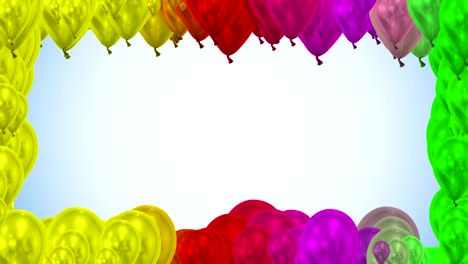 fondo de movimiento de video de marco de globos