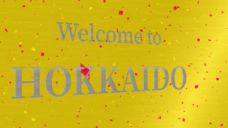 welcome to hokkaido message text animation motion graphics