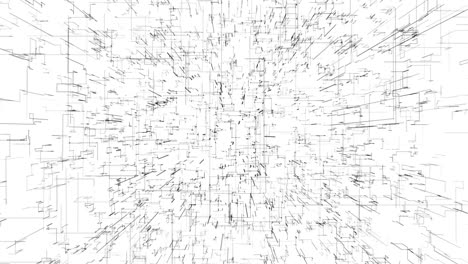 abstract geometric tunnel background. 4k movie.