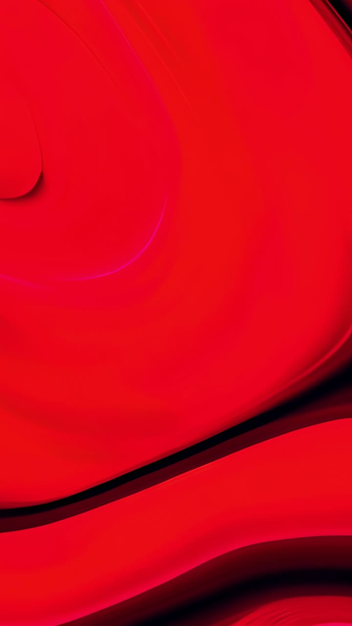 Video verticale: animazione che inizia con un campo rosso, motivi a onde fluide che si propagano sullo schermo