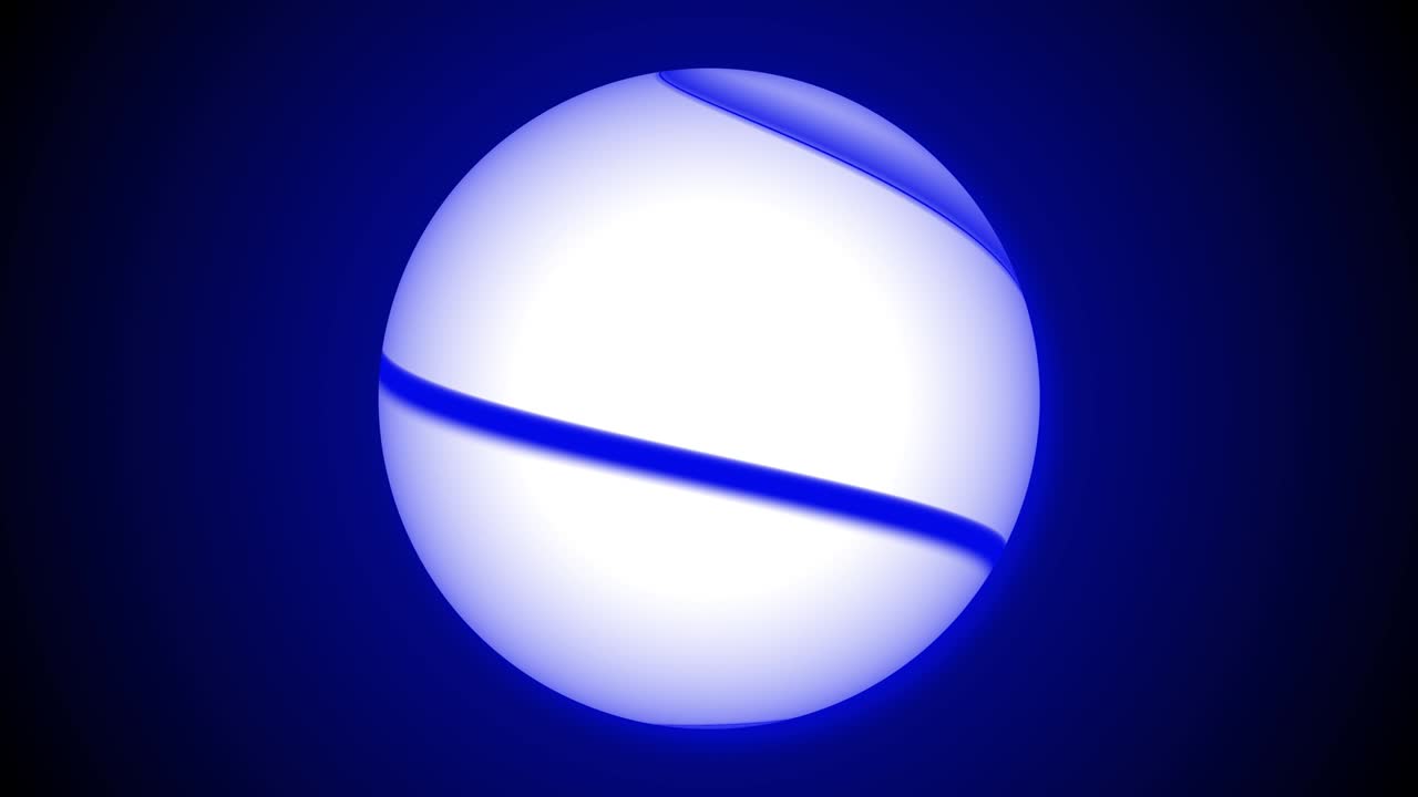 추상적인 줄무 구가 회전하는 애니메이션.