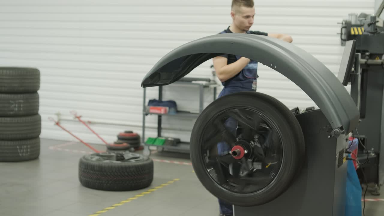 Tire Balancing at Auto Shop