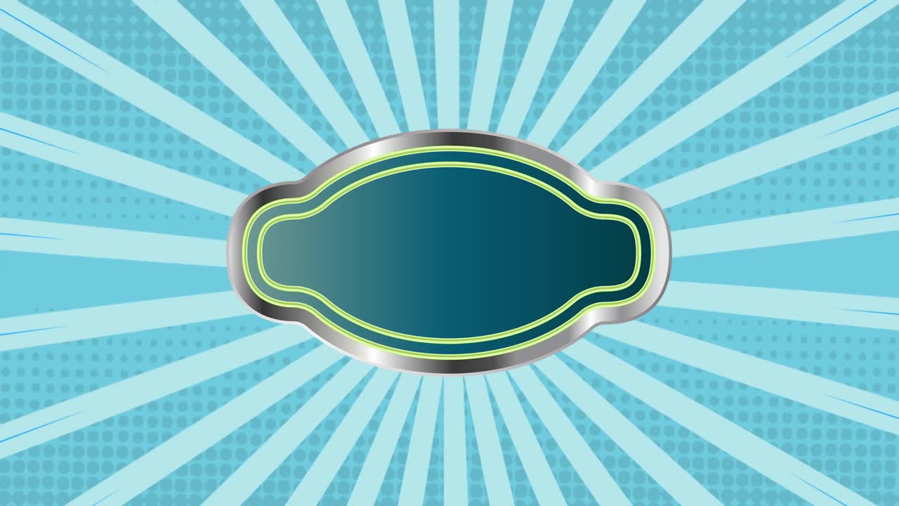 선 위에 복사 공간이 있는 표지판의 애니메이션