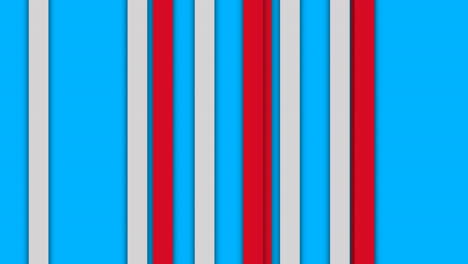 animación de rayas rojas y blancas que se mueven sobre un fondo azul.