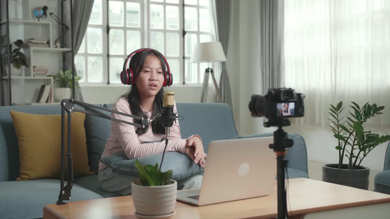 Girl Vlogging at Home