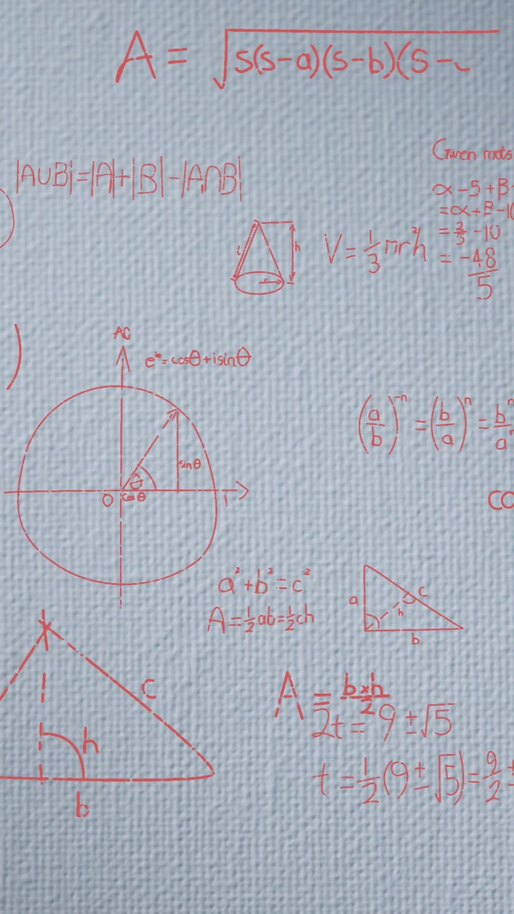 Animazione di elaborazione dati matematici su sfondo grigio