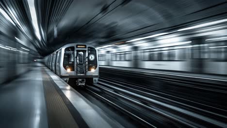 modern subway train