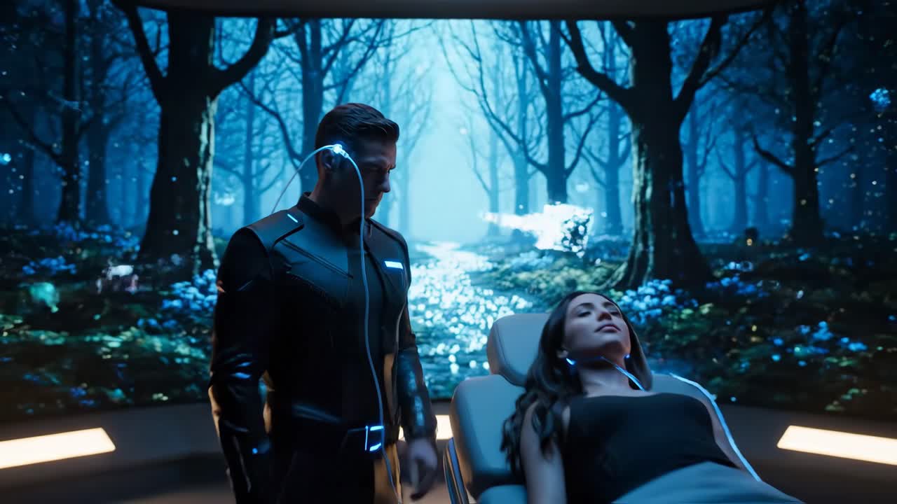 Futuristic Medical Technology with Virtual Reality Interface