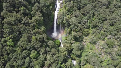 Waterfall-of-Zacatlan-de-las-Manzanas,-Mexico,-Aerial-View