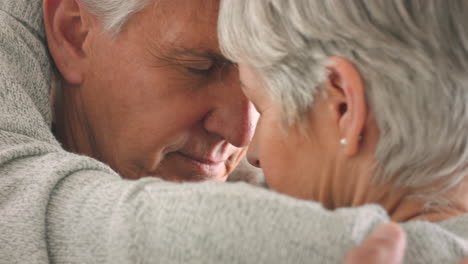 elderly couple hug intimate love connection