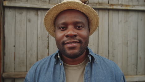 portrait of smiling african american male farmer